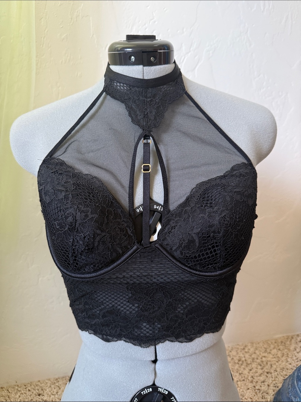Victoria's Secret Black Longline Lace Bralette